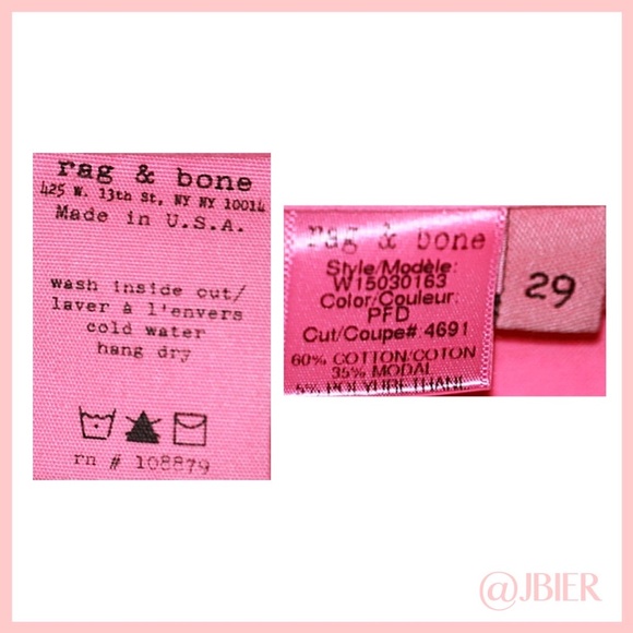 Rag and Bone Pink Jeans - Picture 4 of 4